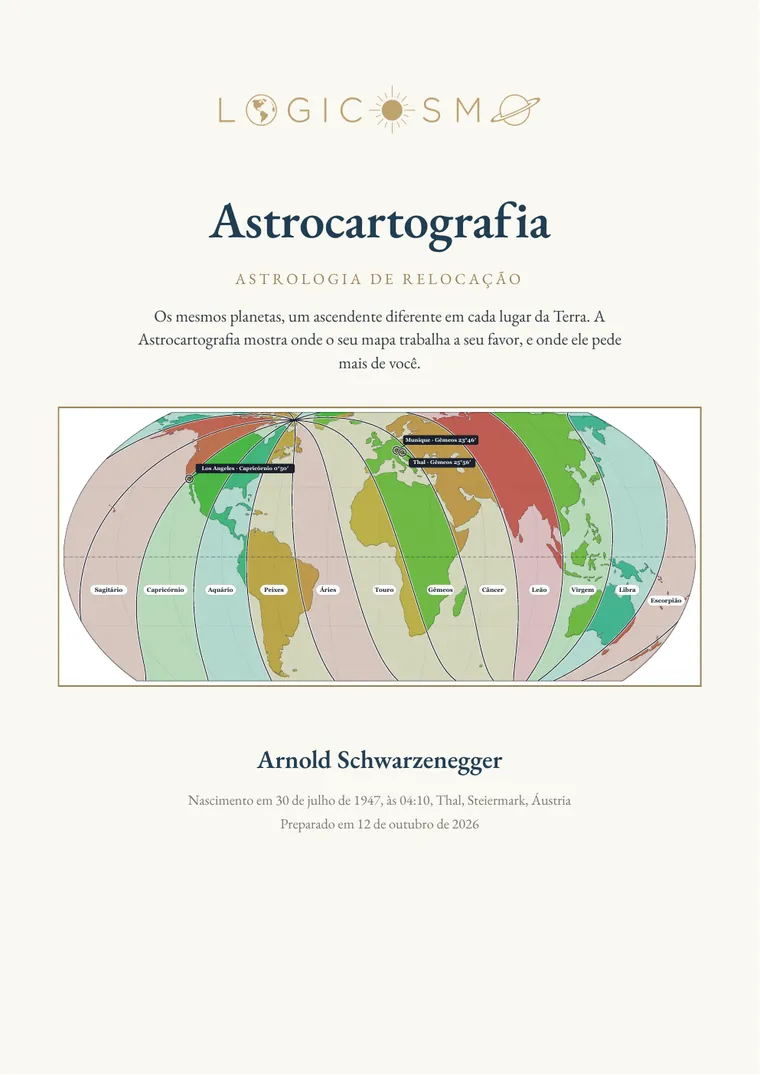 Capa da Astrocartografia de exemplo