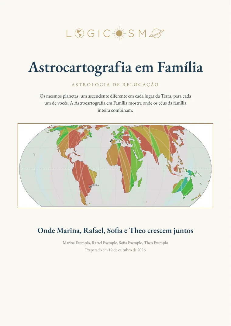 Capa da Astrocartografia em Família de exemplo